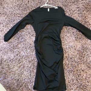Black knee length dress with